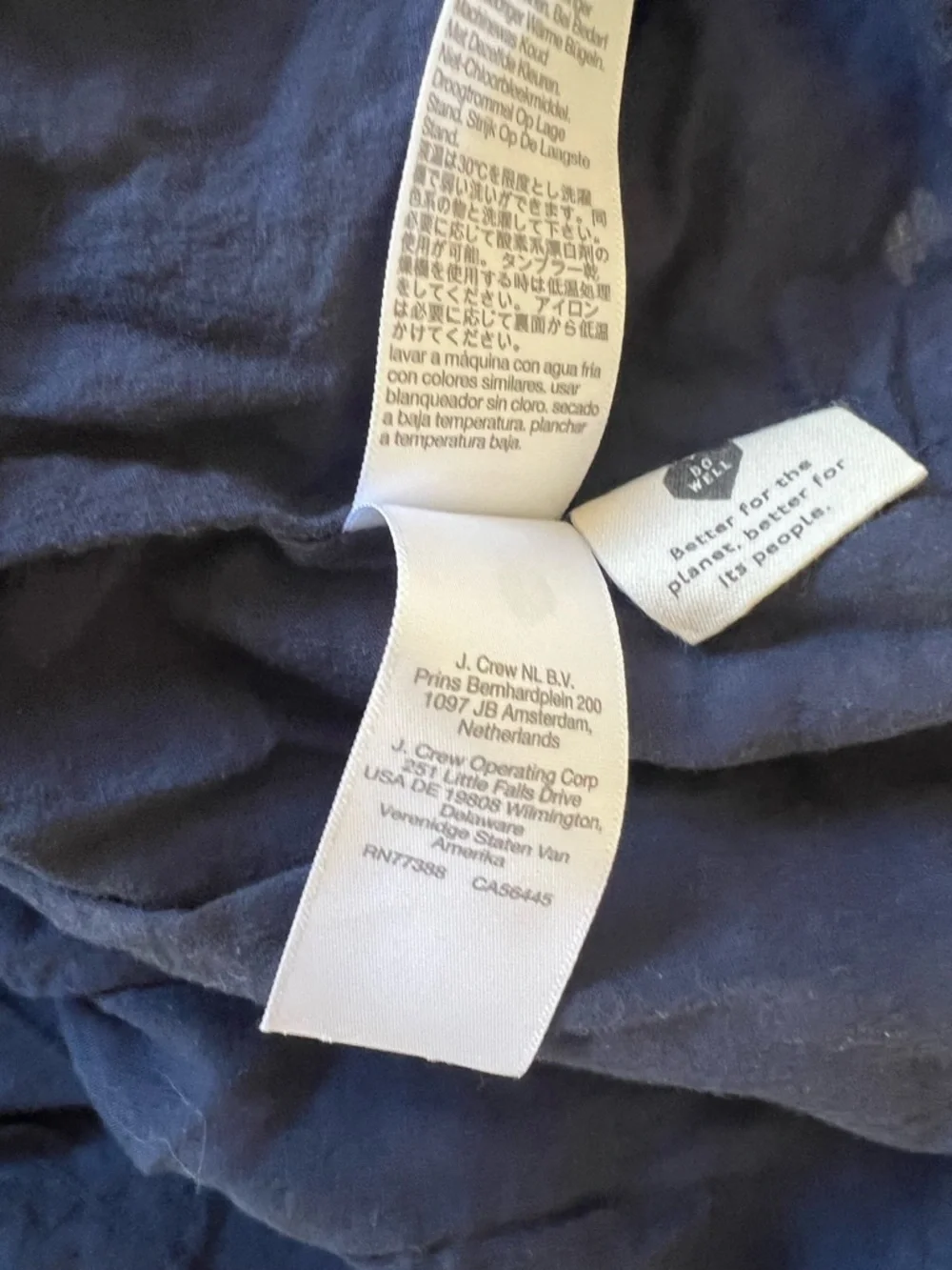 Madewell Dolman Sleeve V-Neck Navy Blue Mini Dress with in Textured Dot Sz Small - Picture 10 of 10